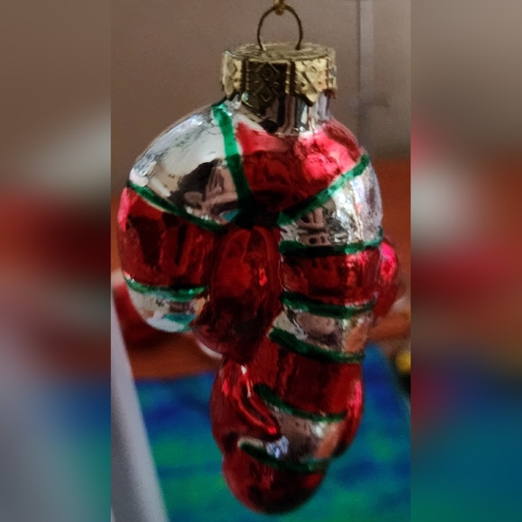 Candy Cane Vintage Mercury blown Glass Christmas holiday ornament BENIFITS CH… - Picture 2 of 2